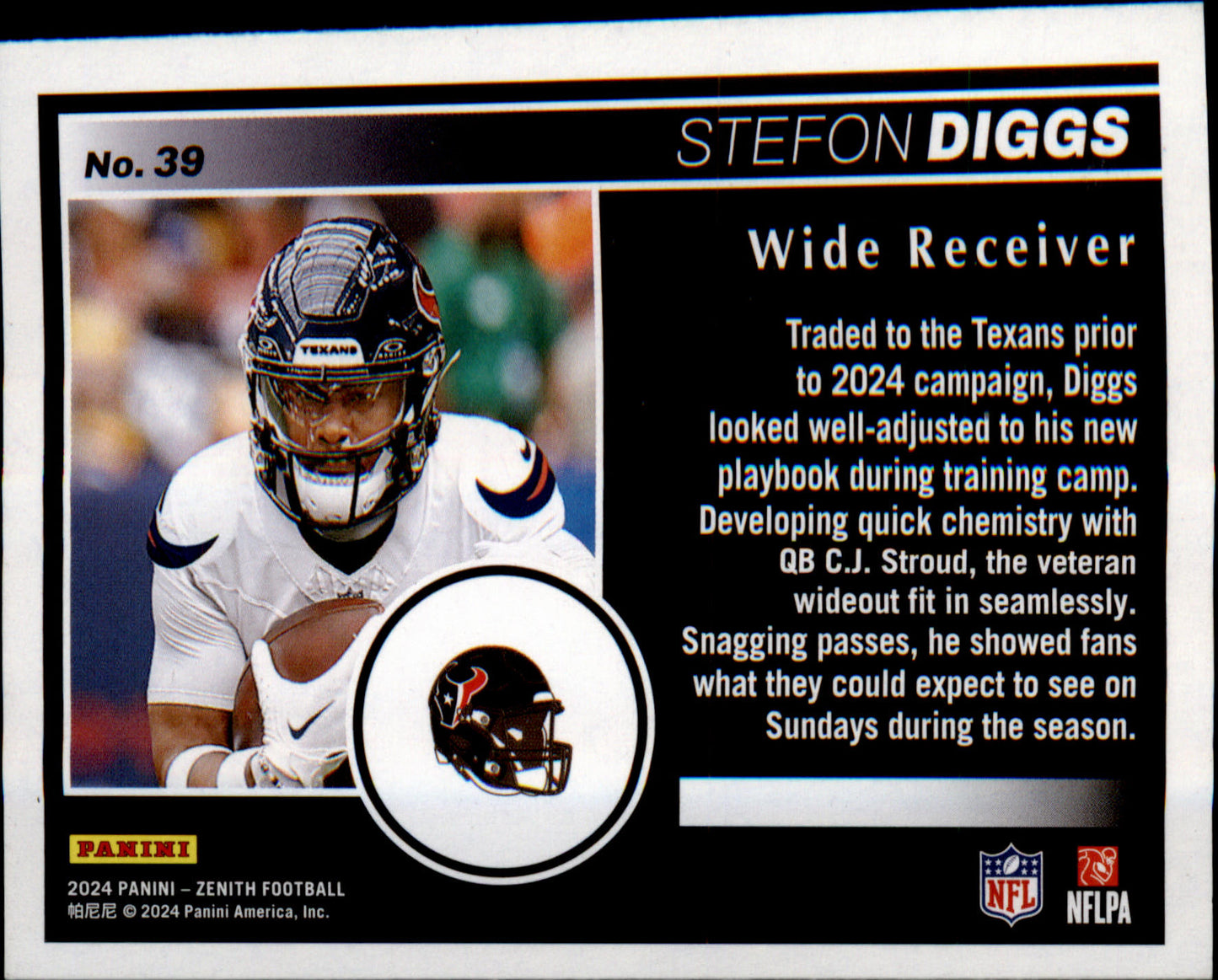 2024 Panini Zenith Retail #39 Stefon Diggs