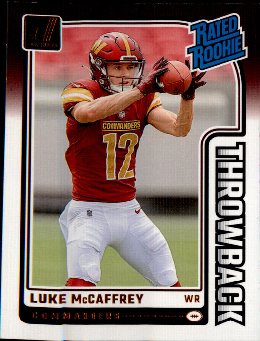 2024 Donruss Rated Rookies Throwback #16 Luke McCaffrey