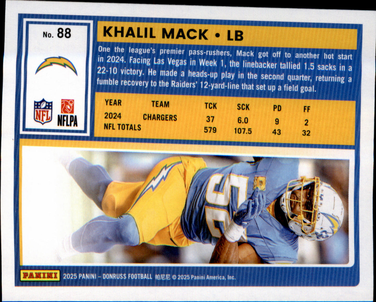 2025 Donruss #88 Khalil Mack