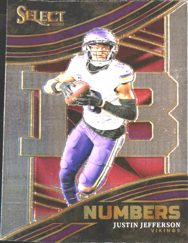 2023 Panini Select Numbers #NMB-JJE Justin Jefferson