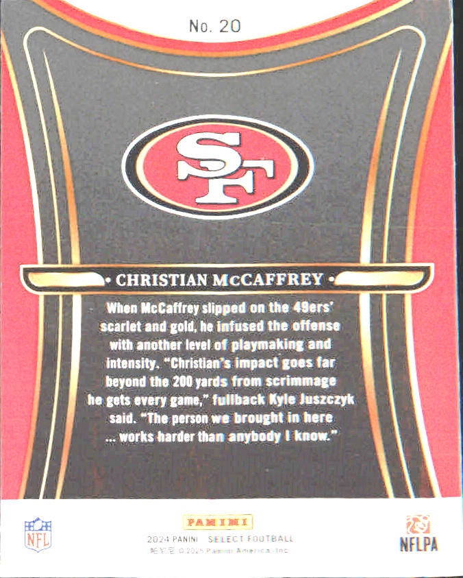 2024 Panini Select Phenomenon Prizm #20 Christian McCaffrey