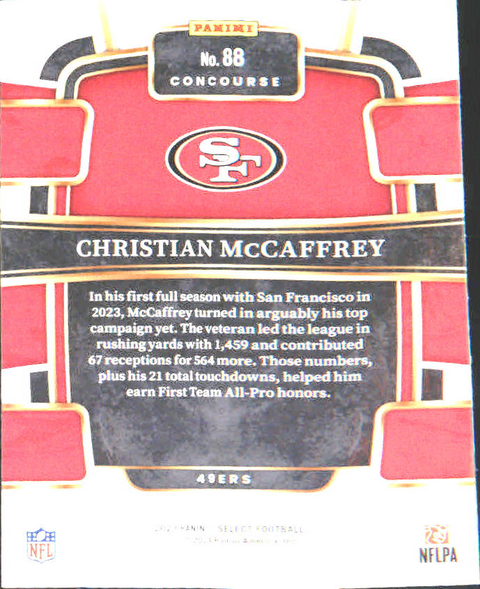 2023 Panini Select #88 Christian McCaffrey