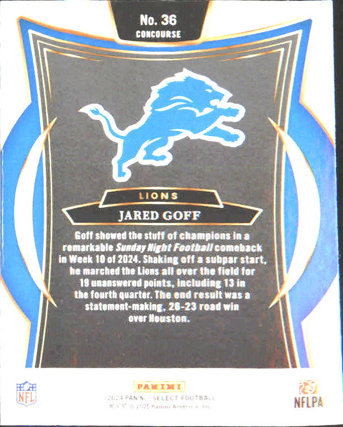 2024 Panini Select #36 Jared Goff