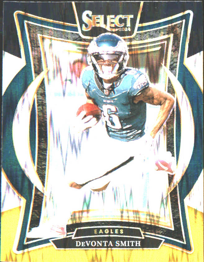 2024 Panini Select Black & Gold Prizm Shock #51 DeVonta Smith