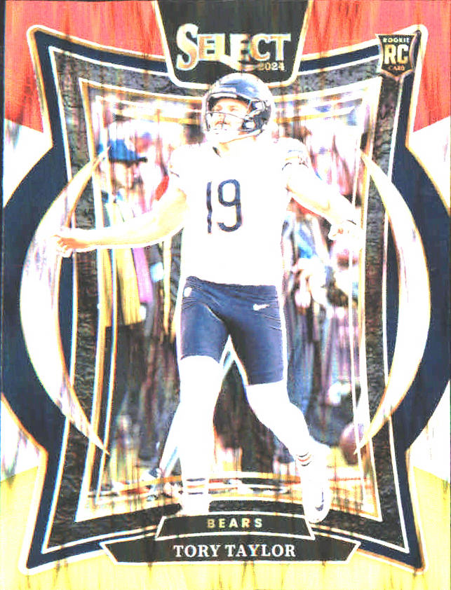 2024 Panini Select Red & Yellow Prizm Shock #1 Tory Taylor Rookie Rookie