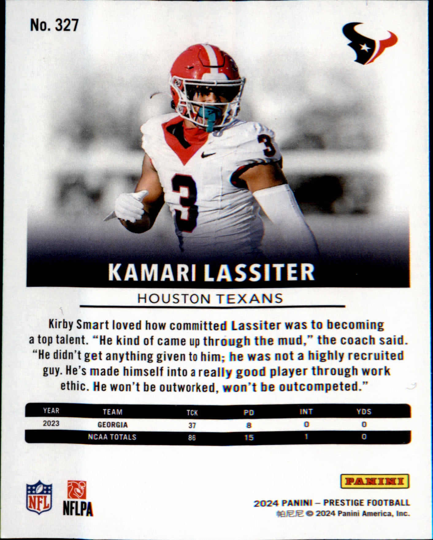 2024 Panini Prestige Dots Xtra Points #327 Kamari Lassiter Rookie Rookie