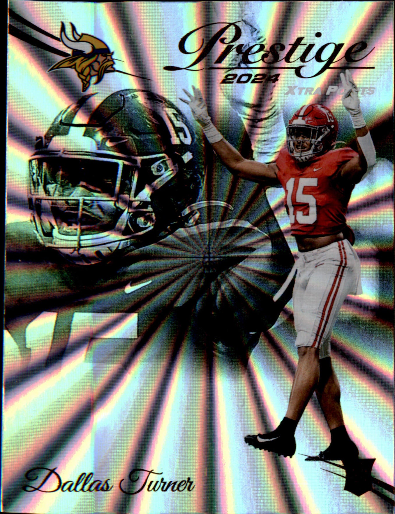 2024 Panini Prestige Sunburst Xtra Points #308 Dallas Turner Rookie Rookie