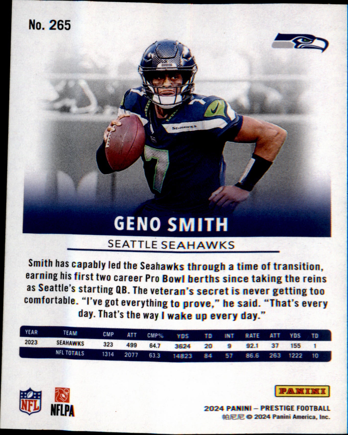 2024 Panini Prestige Galaxy Xtra Points #265 Geno Smith