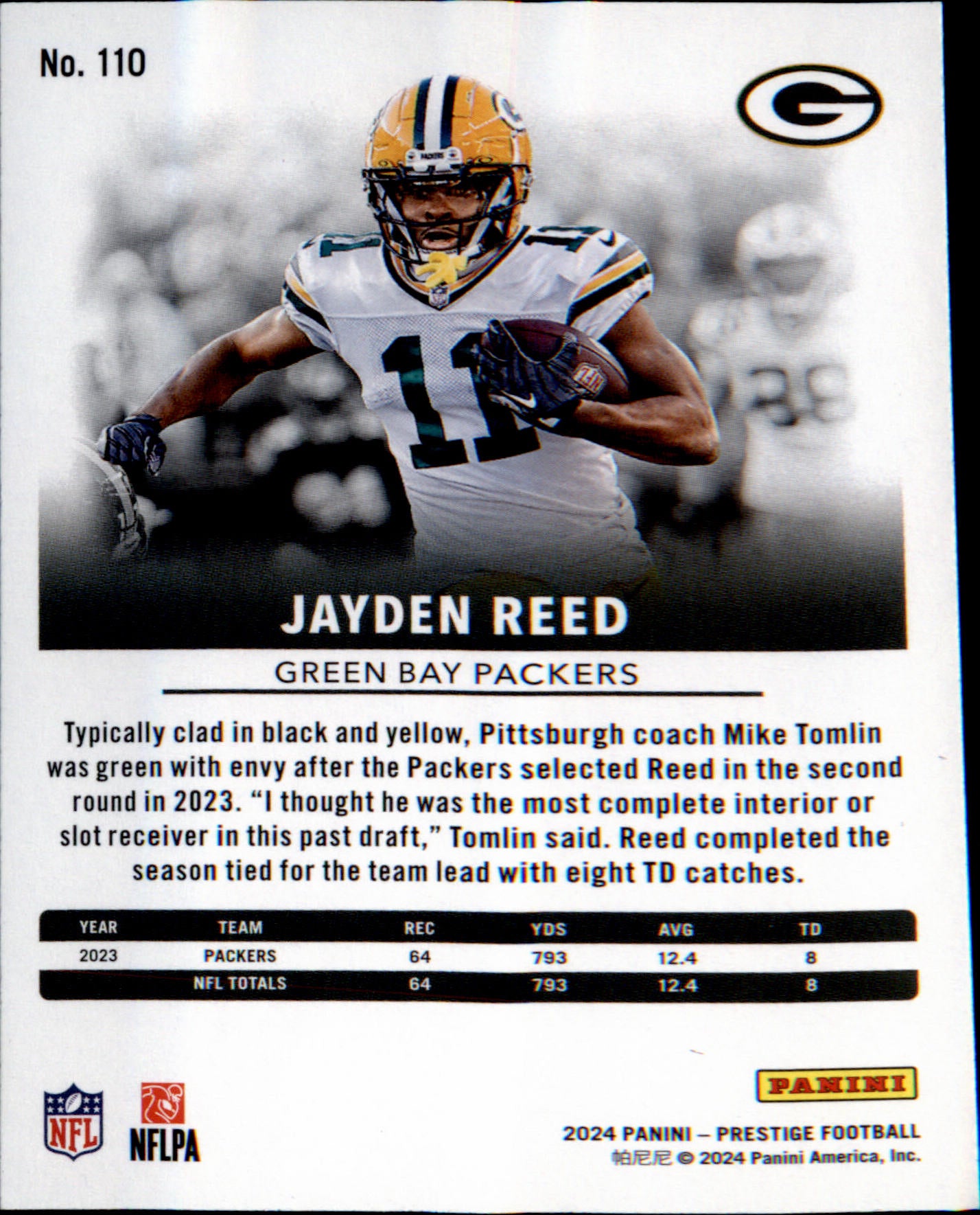 2024 Panini Prestige #110 Jayden Reed