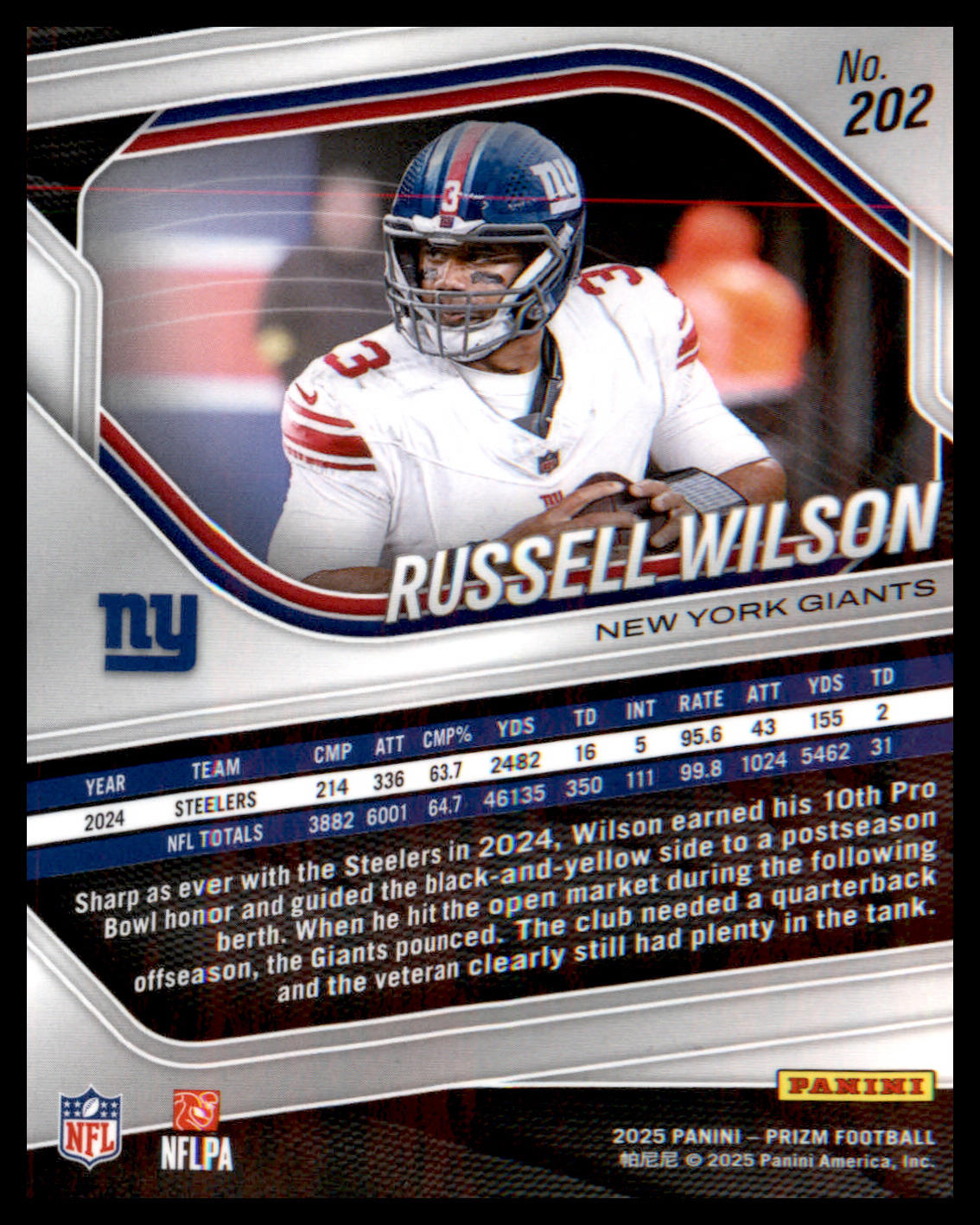 2025 Panini Prizm #202 Russell Wilson