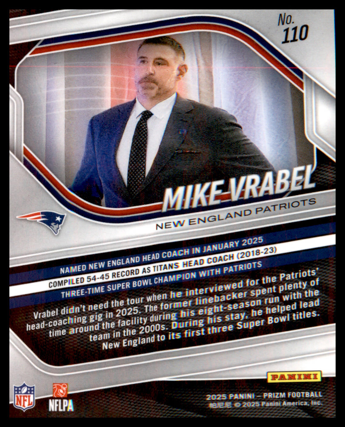 2025 Panini Prizm #110 Mike Vrabel