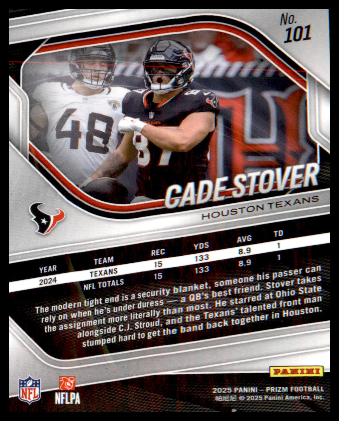 2025 Panini Prizm #101 Cade Stover