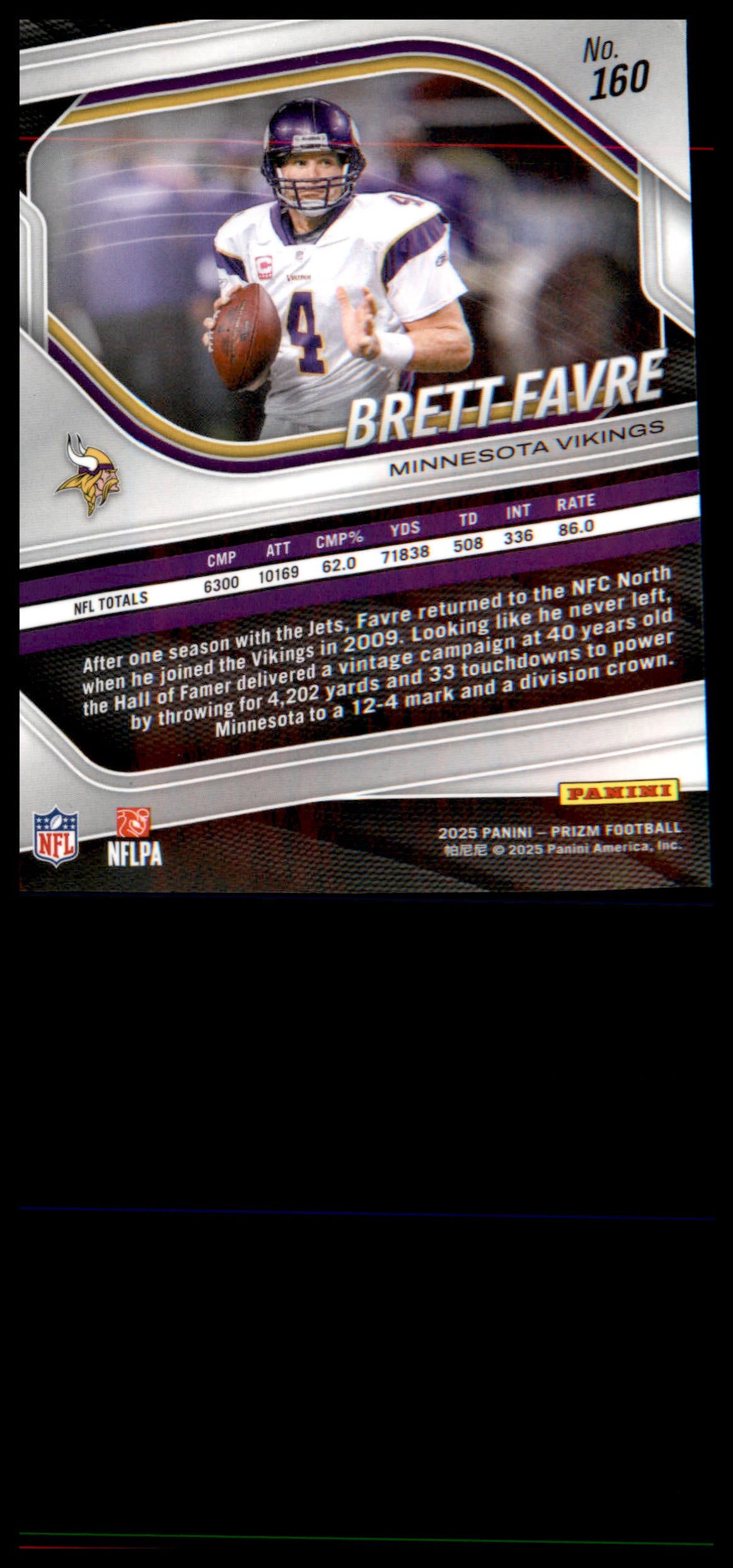 2025 Panini Prizm #160 Brett Favre