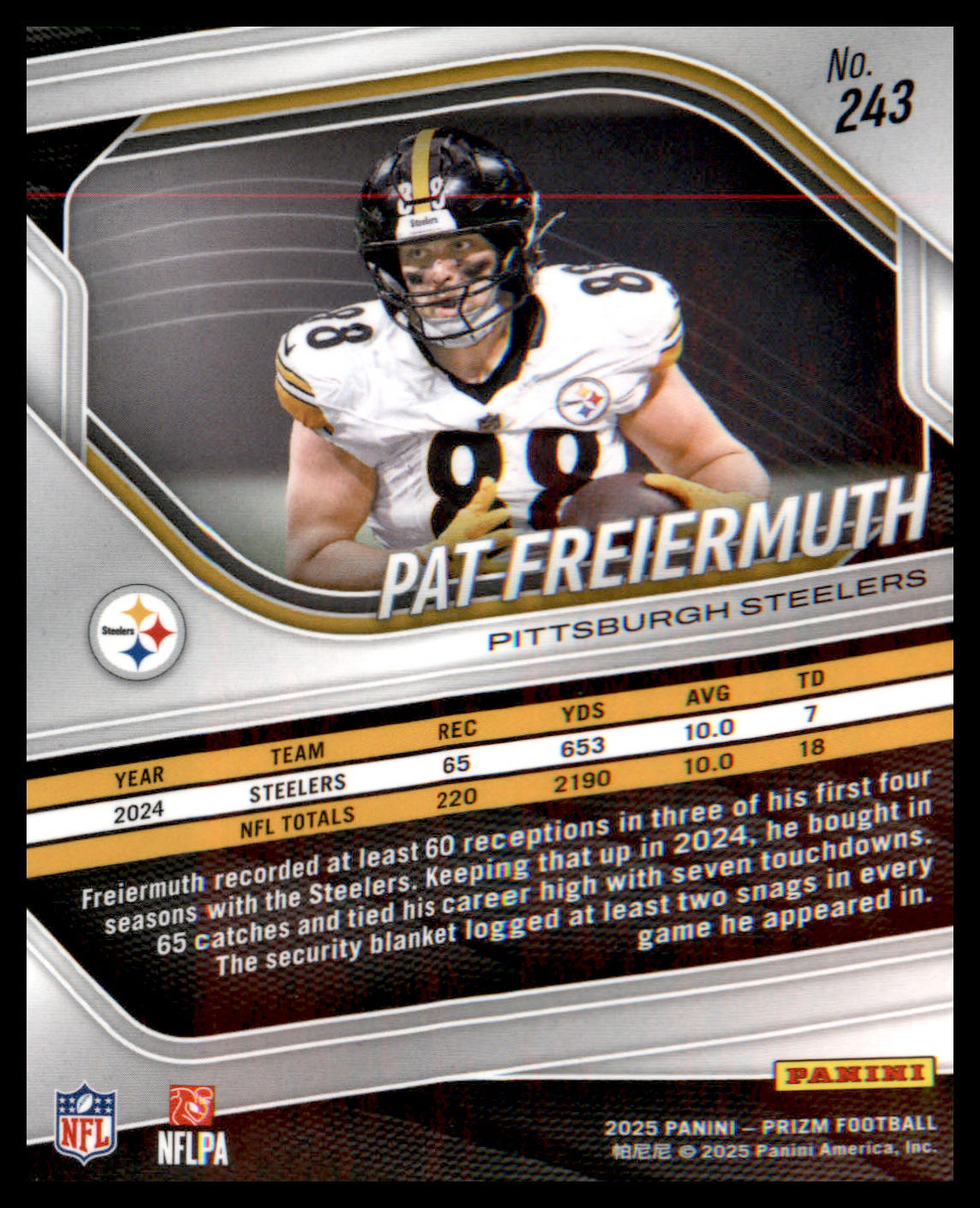 2025 Panini Prizm #243 Pat Freiermuth