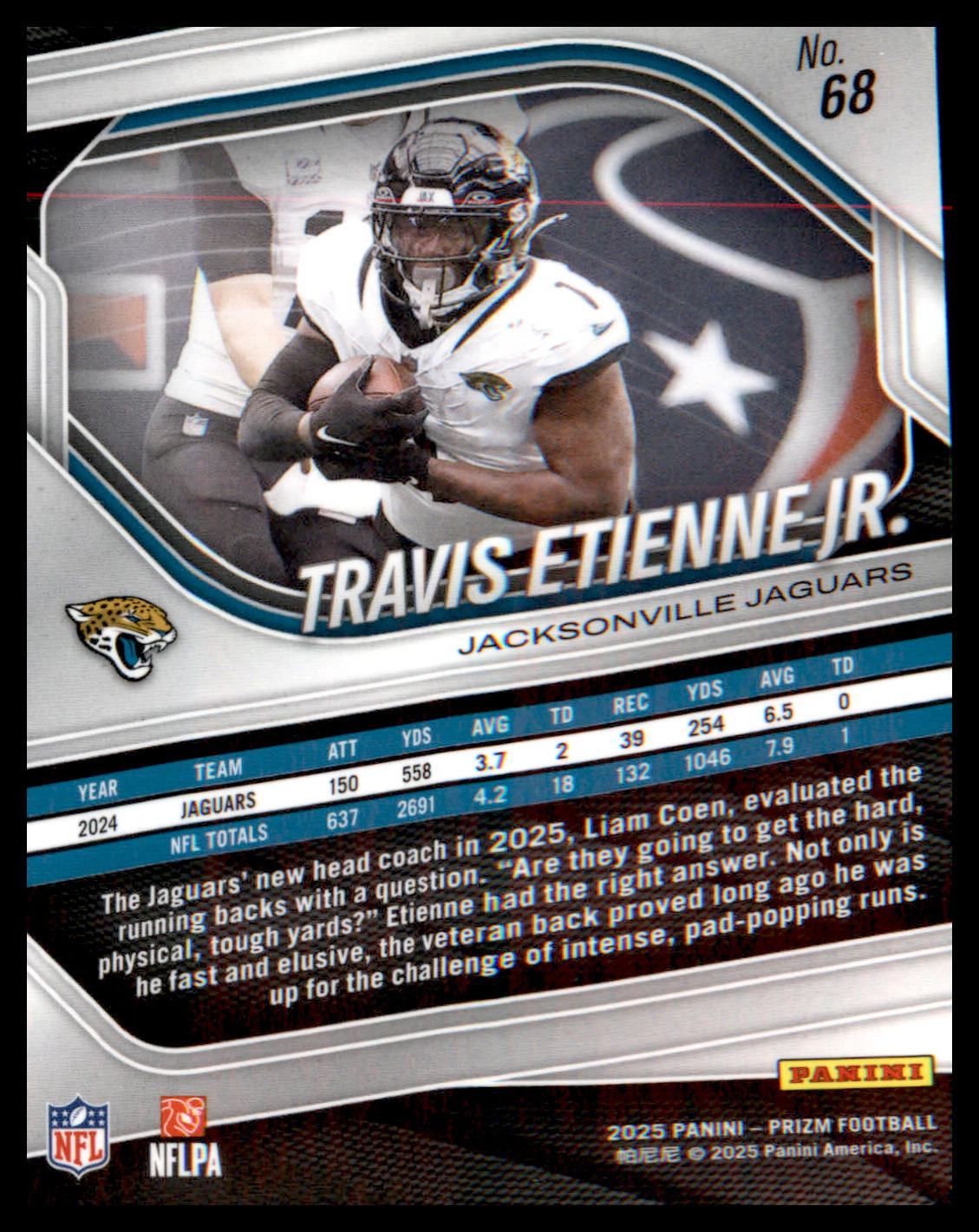 2025 Panini Prizm #68 Travis Etienne Jr.
