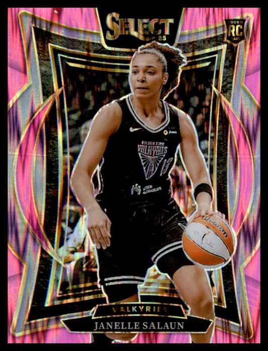 2025 Panini Select WNBA Pink Flash Prizms #81 Janelle Salaun Rookie Rookie