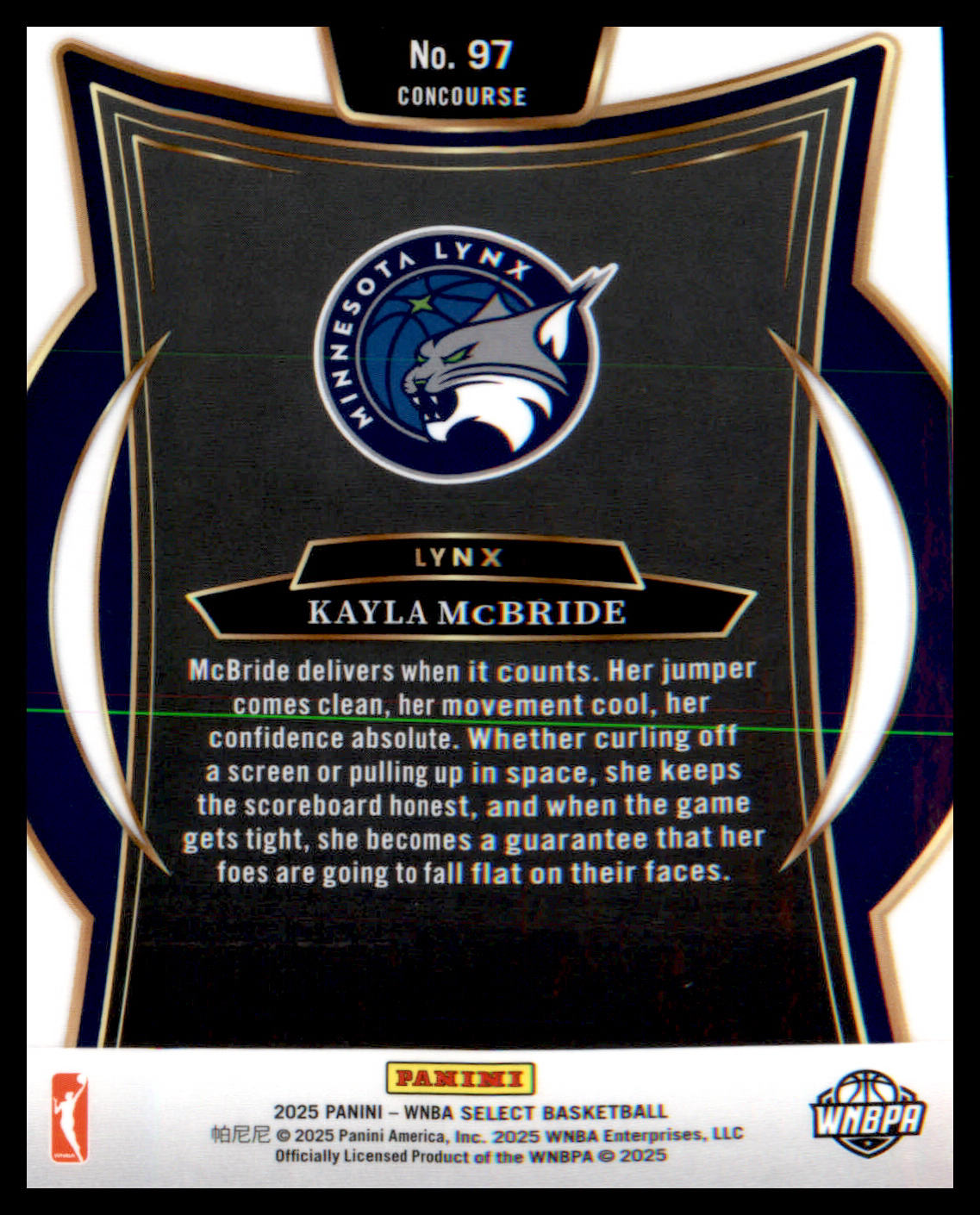 2025 Panini Select WNBA #97 Kayla McBride