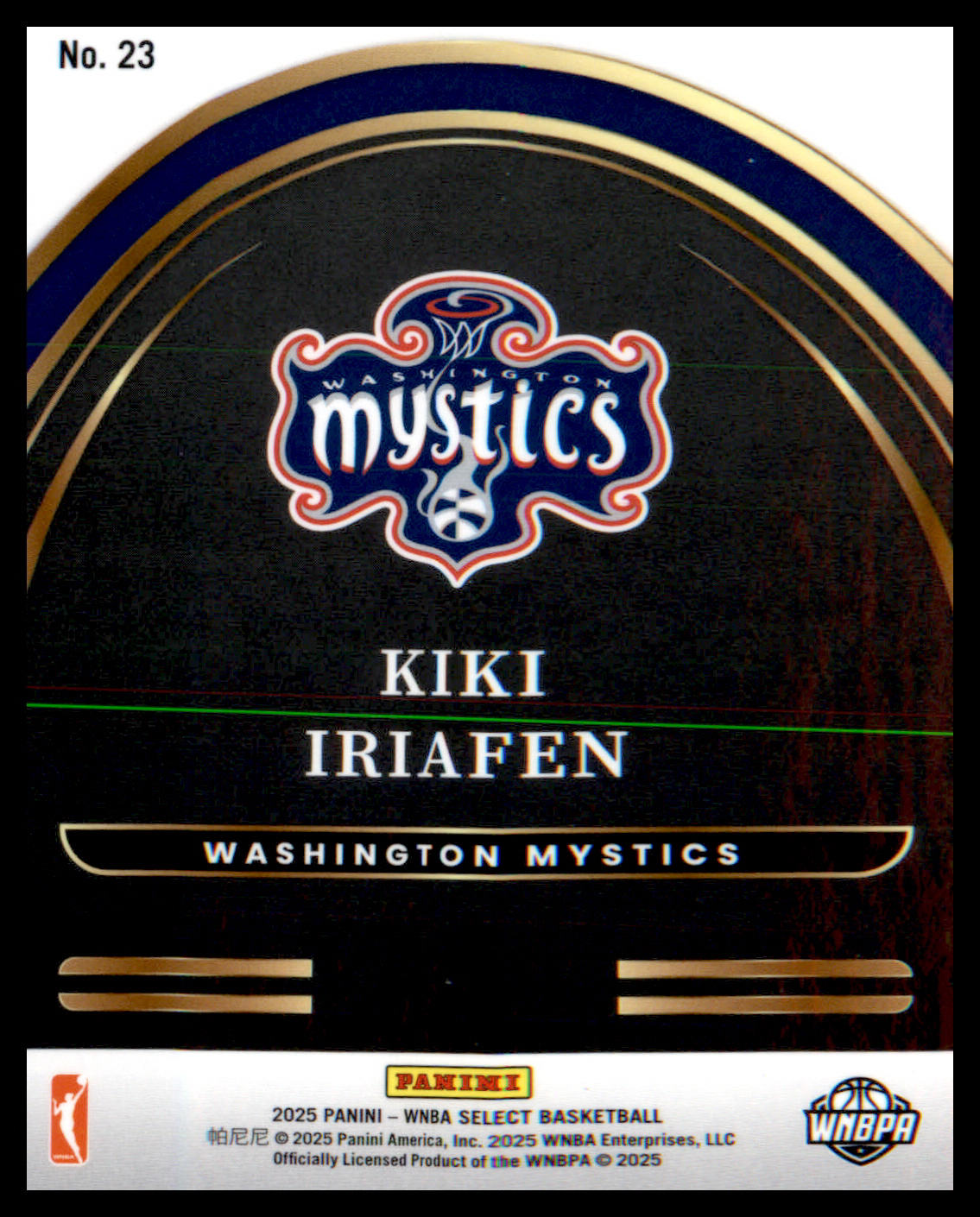 2025 Panini Select WNBA Select Future #23 Kiki Iriafen