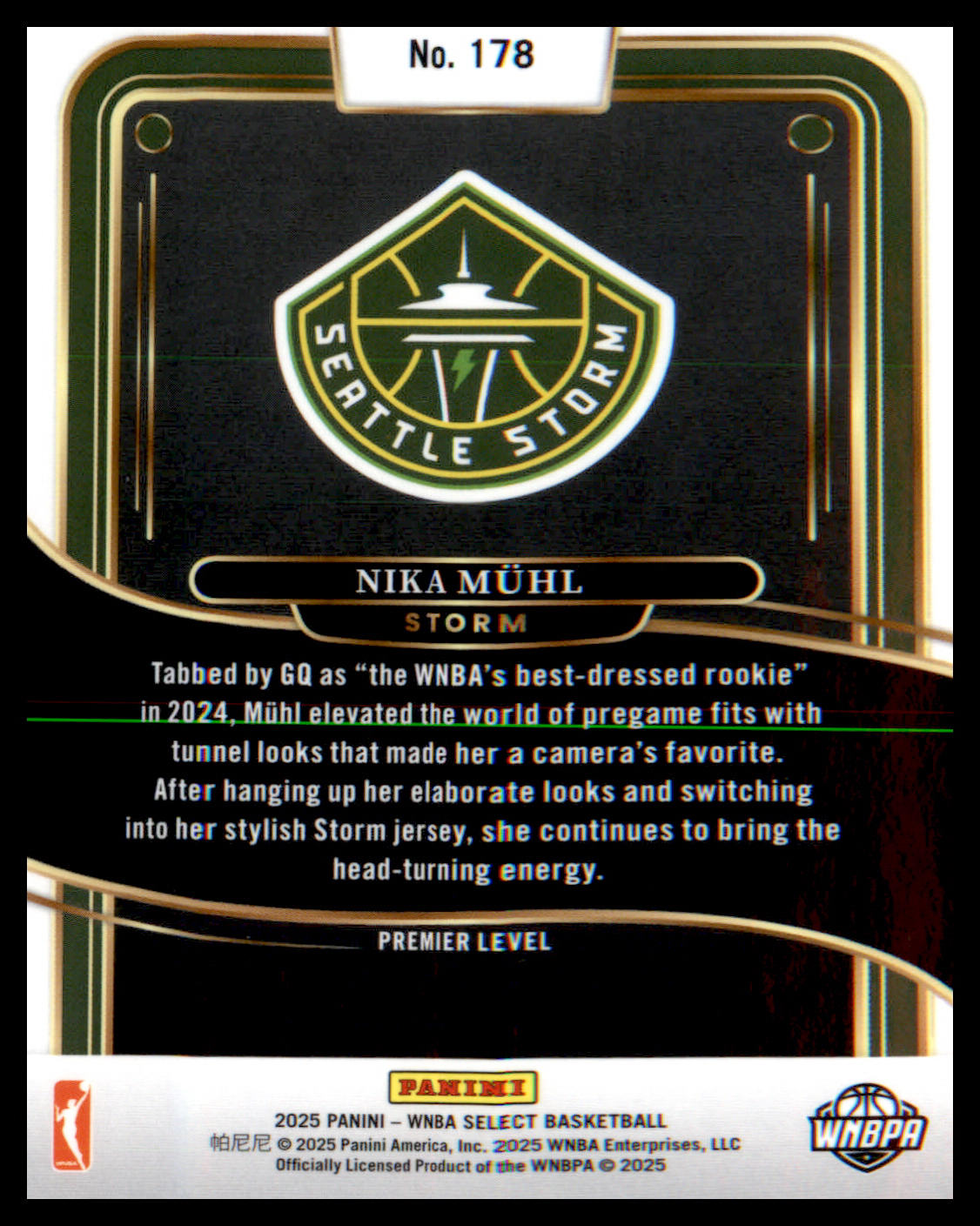 2025 Panini Select WNBA #178 Nika Muhl