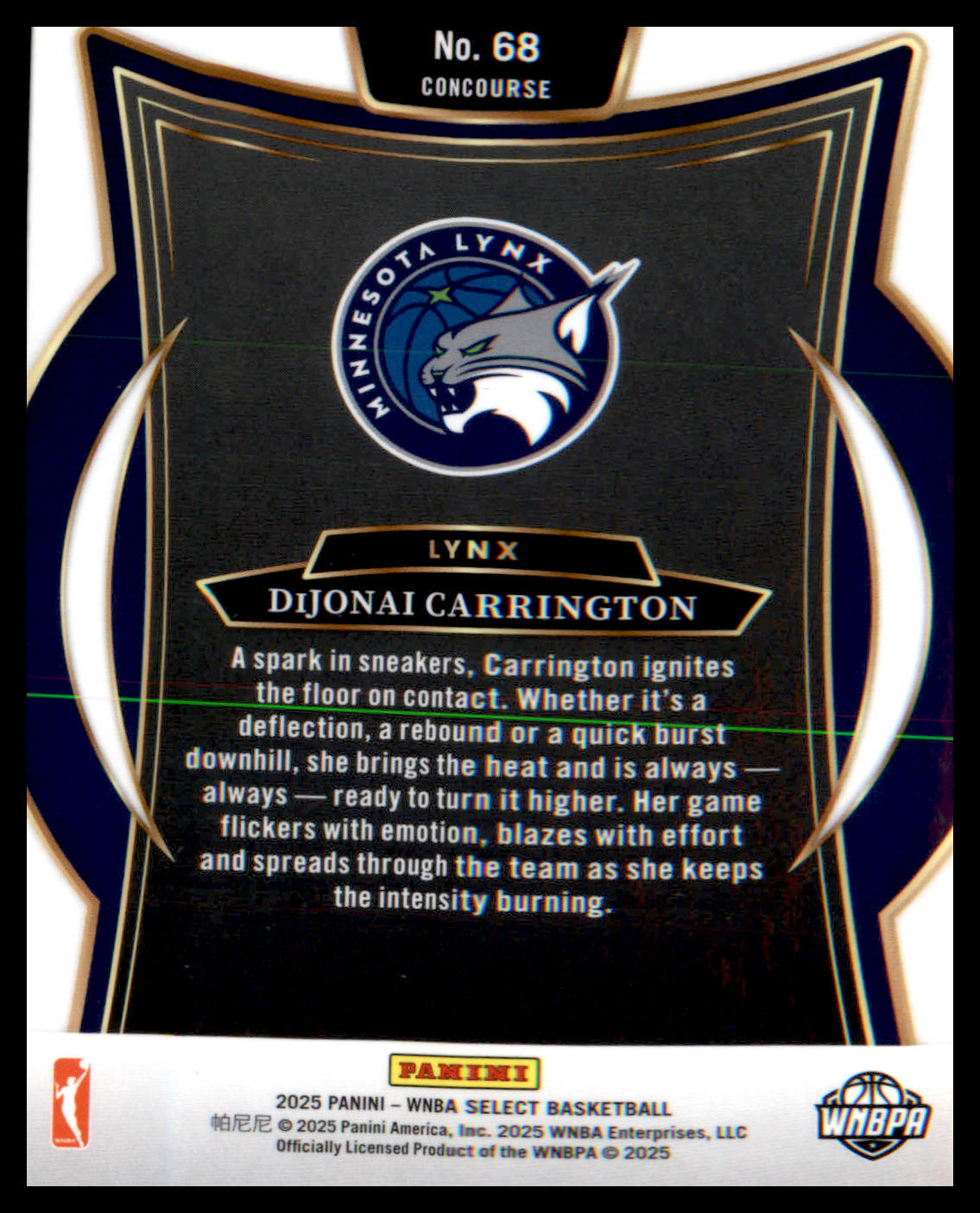 2025 Panini Select WNBA #68 DiJonai Carrington