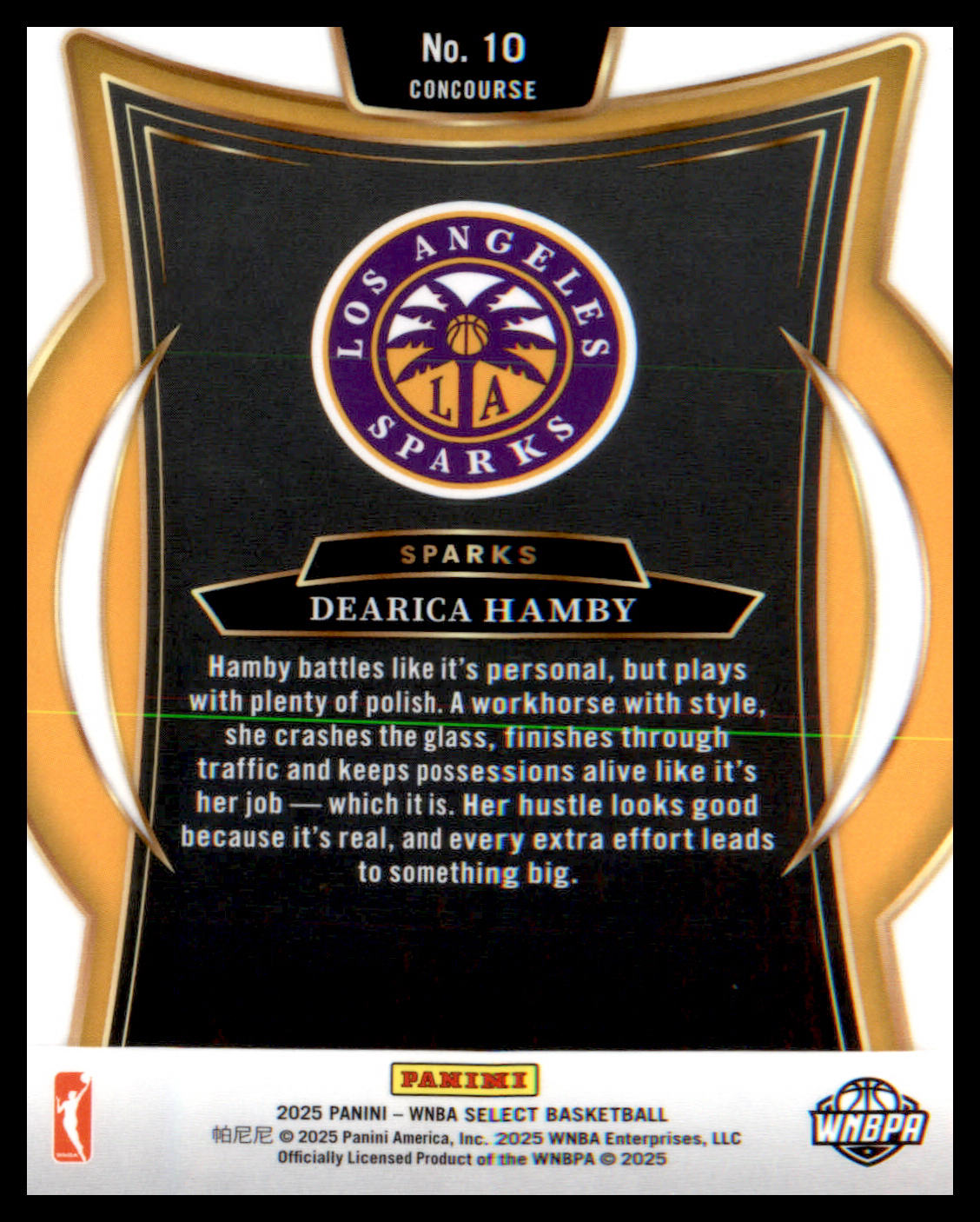 2025 Panini Select WNBA #10 Dearica Hamby