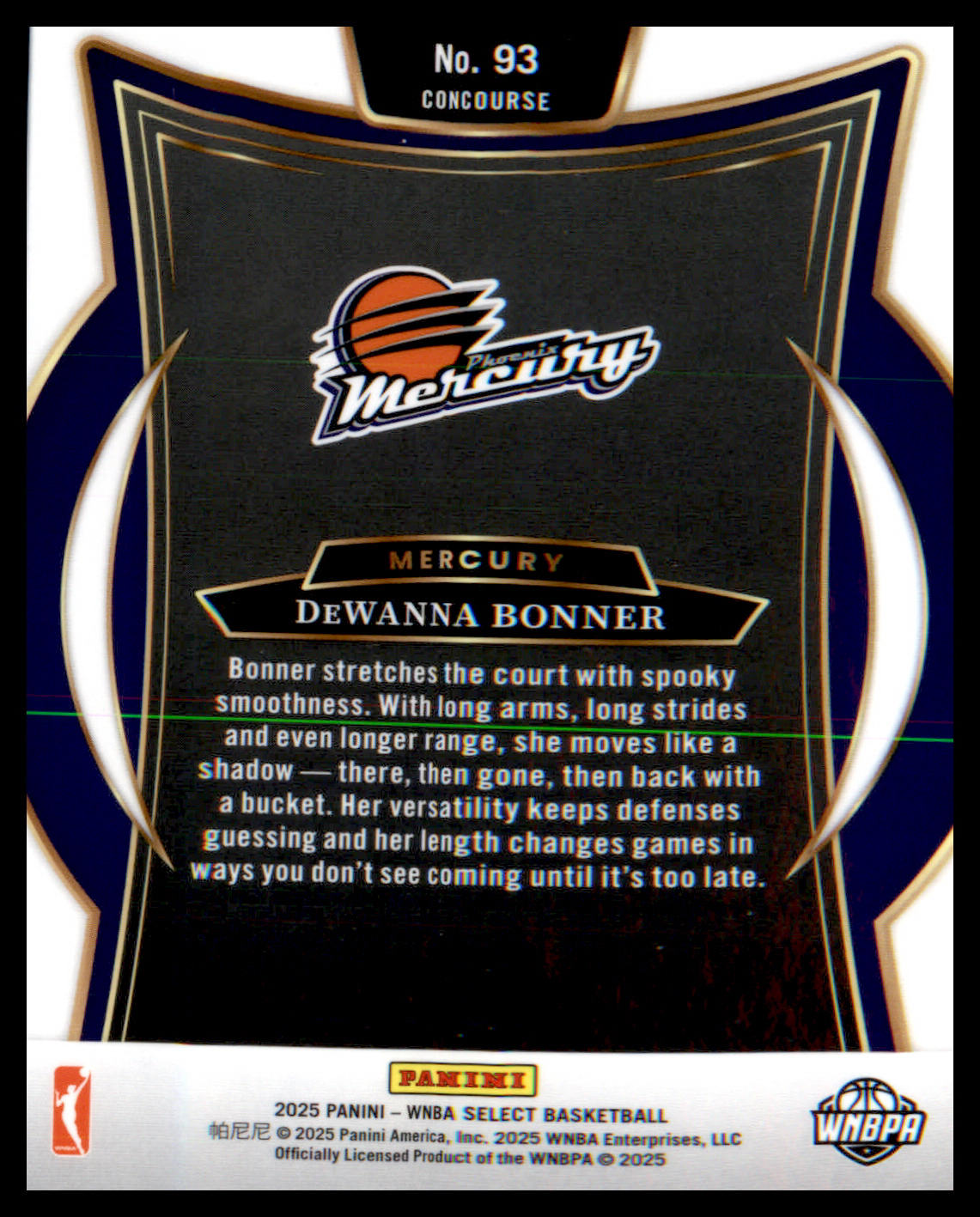 2025 Panini Select WNBA #93 DeWanna Bonner