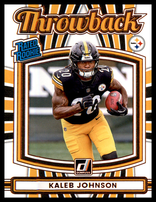 2025 Donruss Rated Rookies Throwback #46 Kaleb Johnson