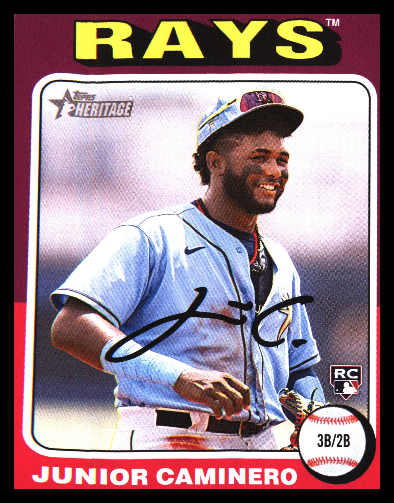 2024 Topps Heritage #267 Junior Caminero Rookie Rookie
