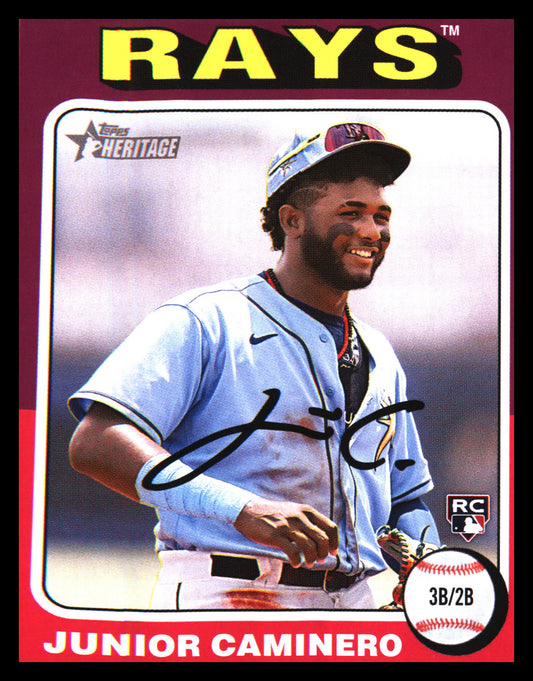 2024 Topps Heritage #267 Junior Caminero Rookie Rookie