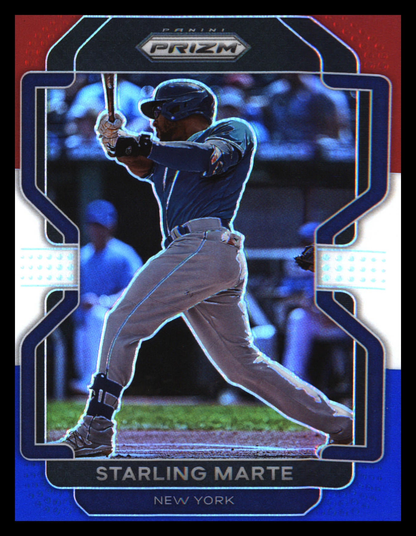 2022 Panini Prizm Red/White/Blue Prizm #204 Starling Marte