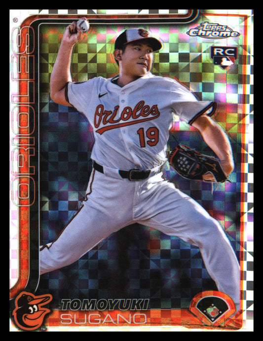 2025 Topps Chrome X-Fractors #166 Tomoyuki Sugano Rookie Rookie