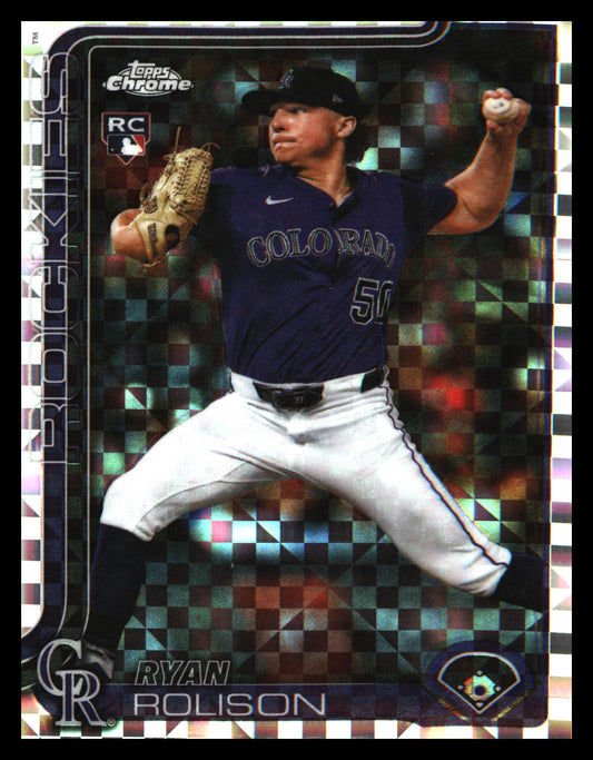2025 Topps Chrome Update X-Fractors #USC123 Ryan Rolison Rookie Rookie