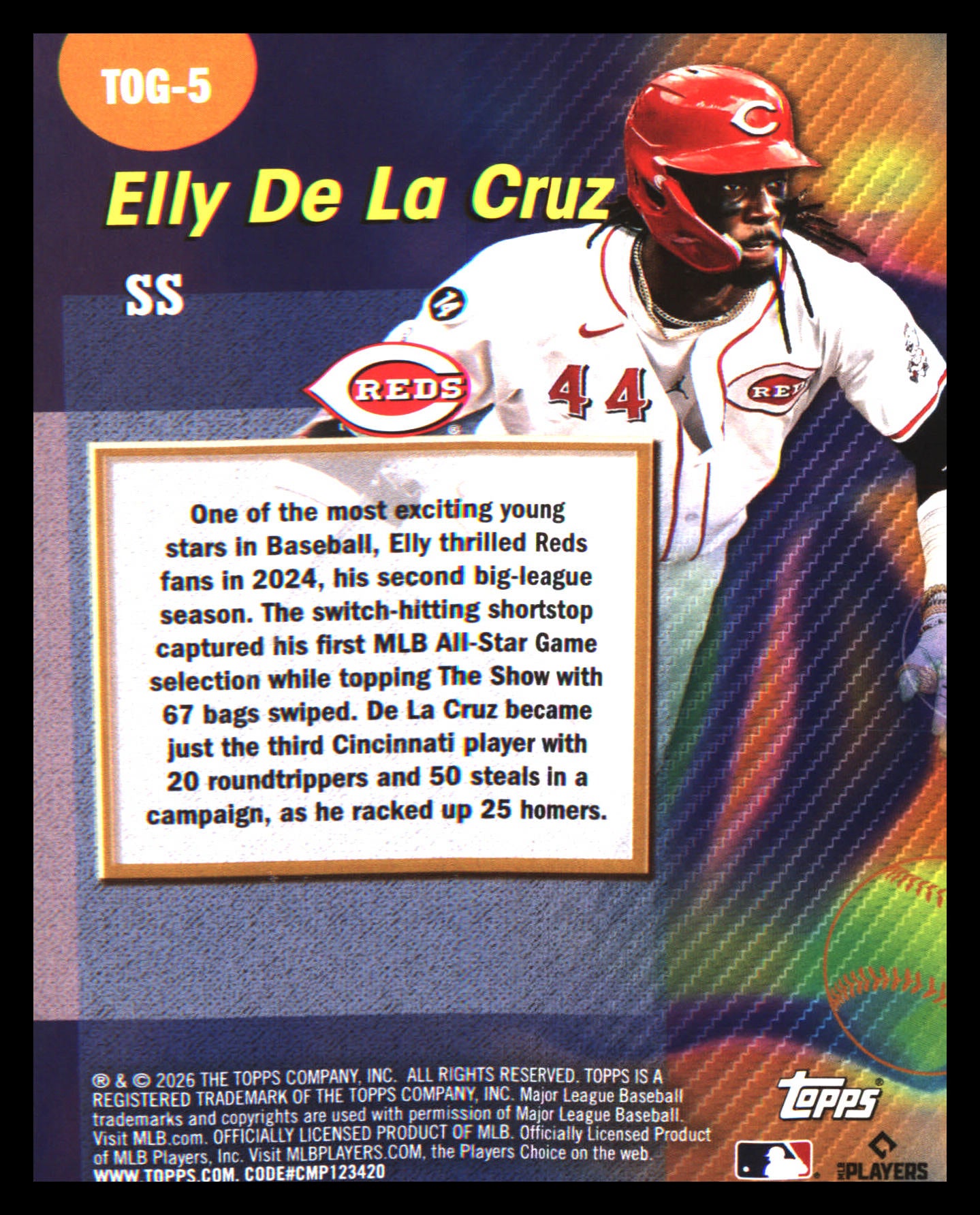 2026 Topps Titans of the Game #TOG-5 Elly De La Cruz