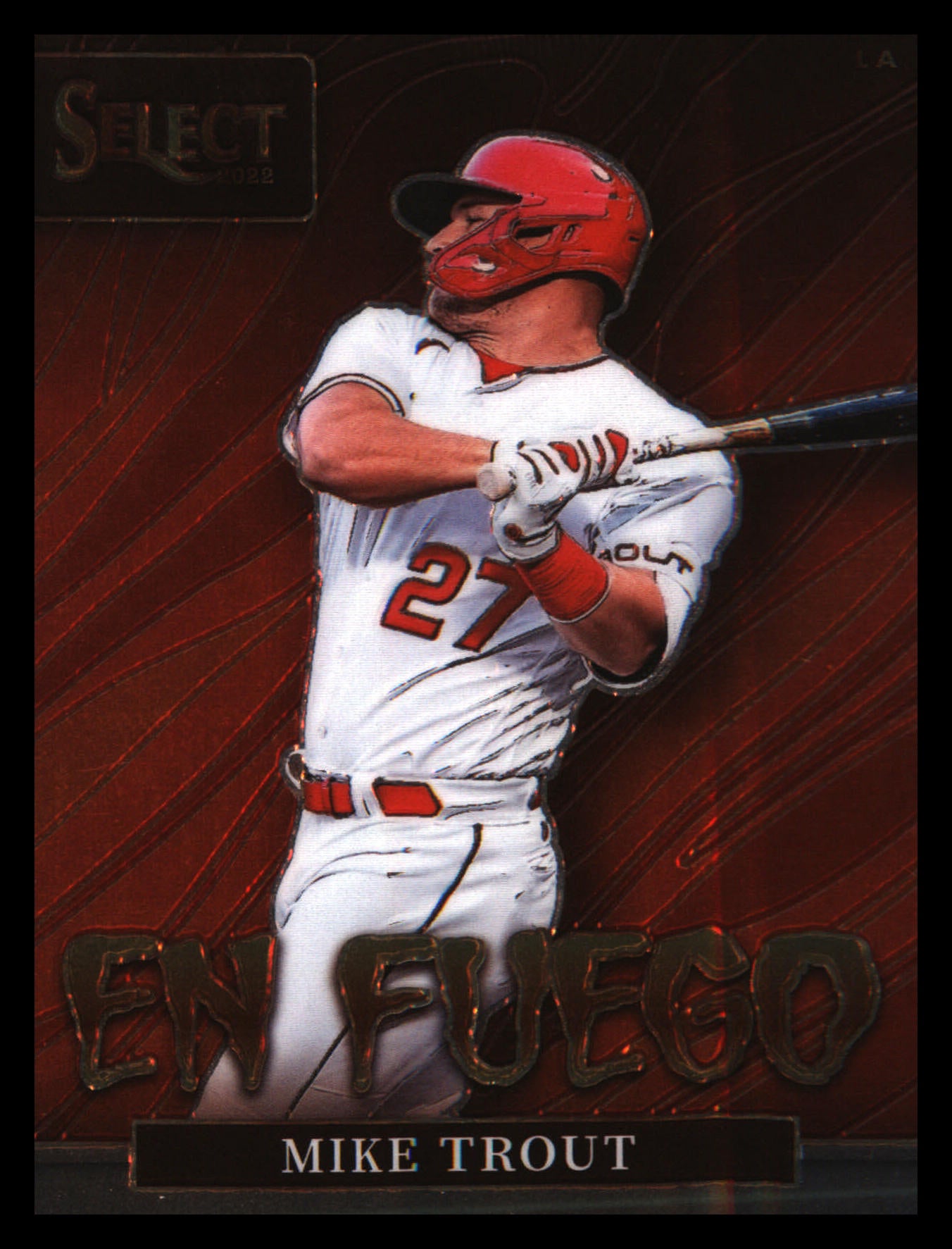 2022 Panini Select En Fuego #EF5 Mike Trout