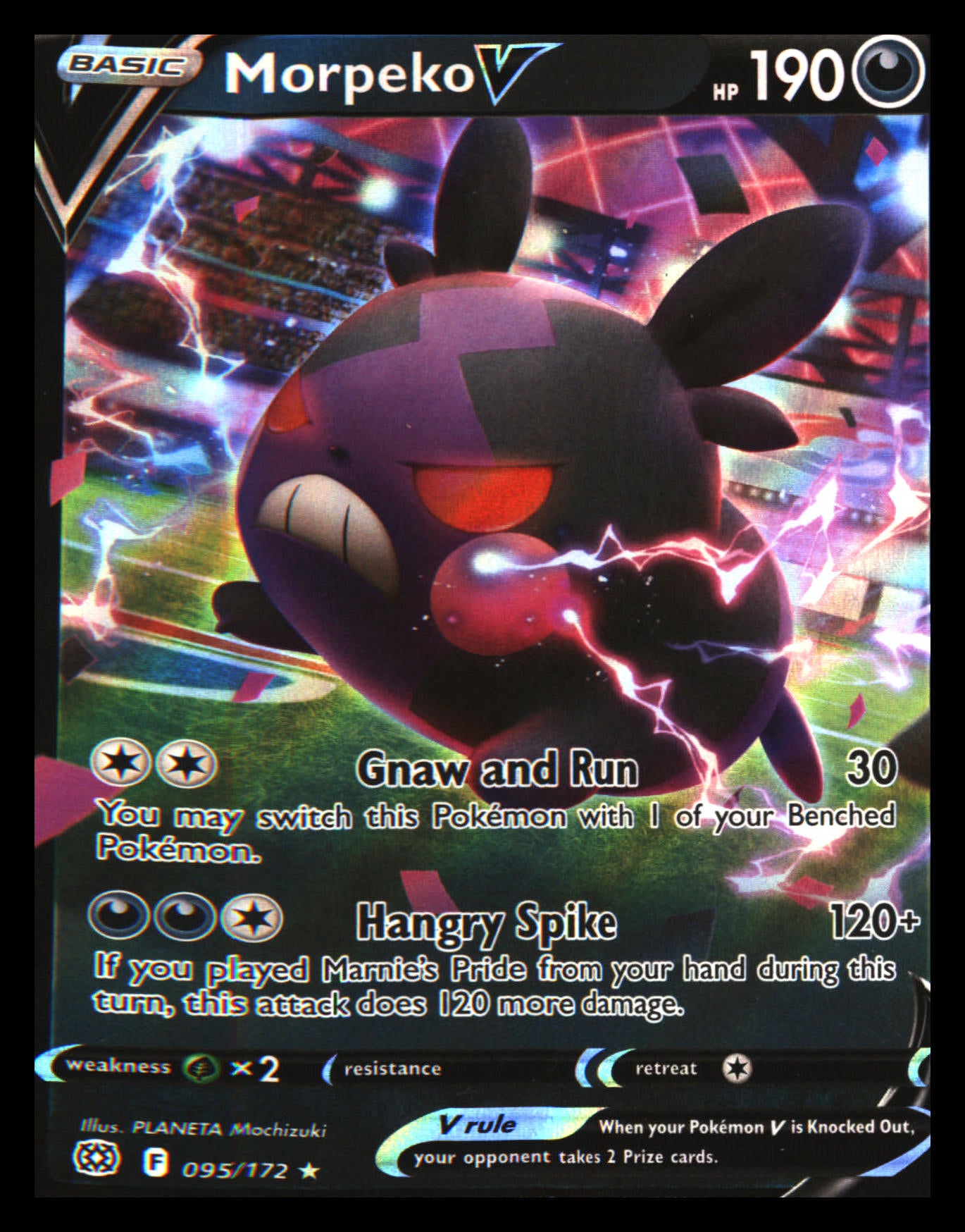SWSH09: Brilliant Stars #095/172 Morpeko V Ultra Rare, Holo