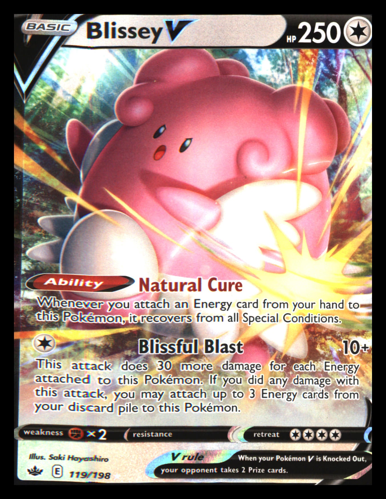 SWSH06: Chilling Reign #119/198 Blissey V Ultra Rare, Holo