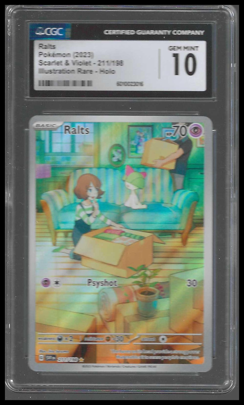 SV01: Scarlet & Violet Base Set #211/198 Ralts Holo CGC 10