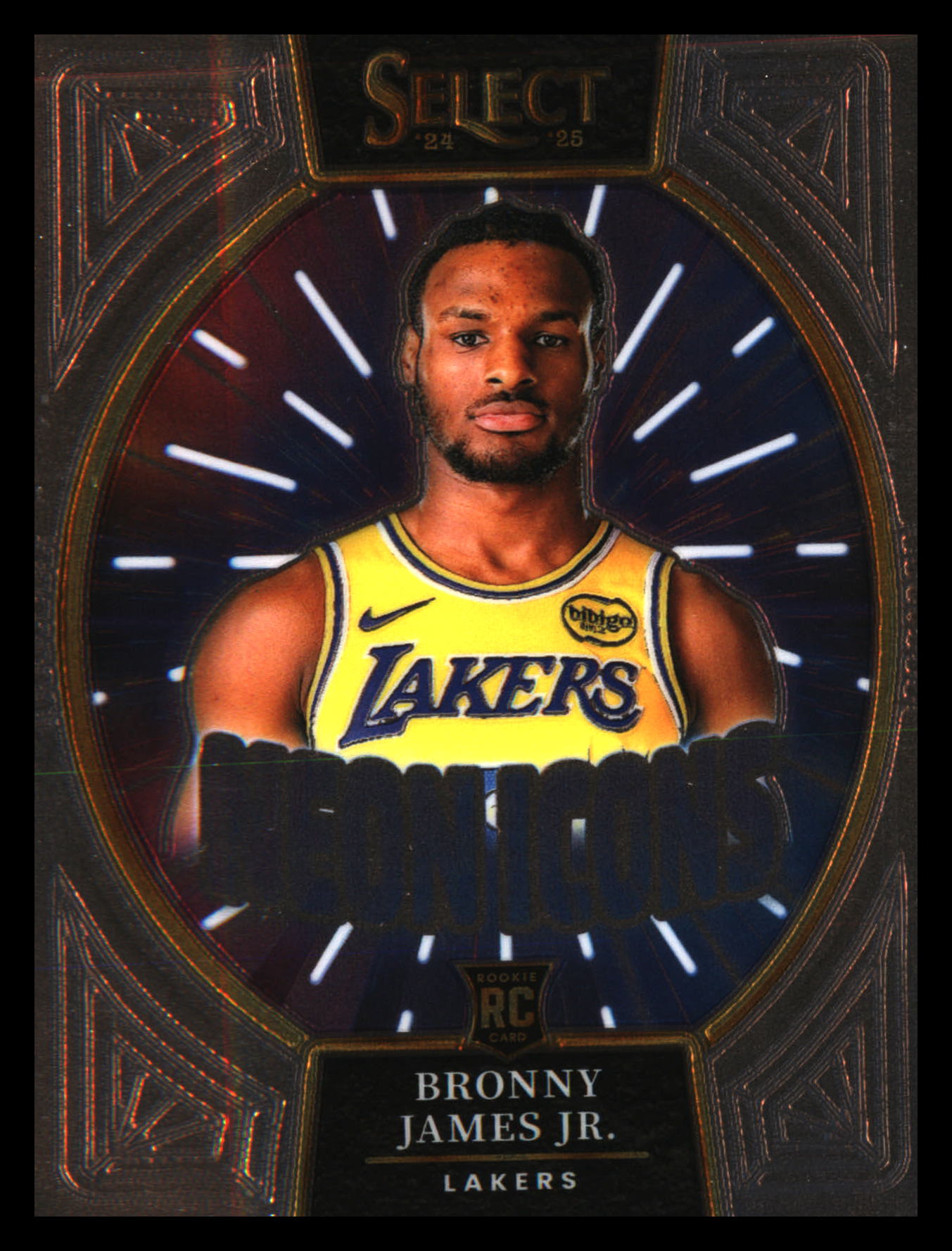 2024-25 Panini Select Neon Icons #2 Bronny James Jr.