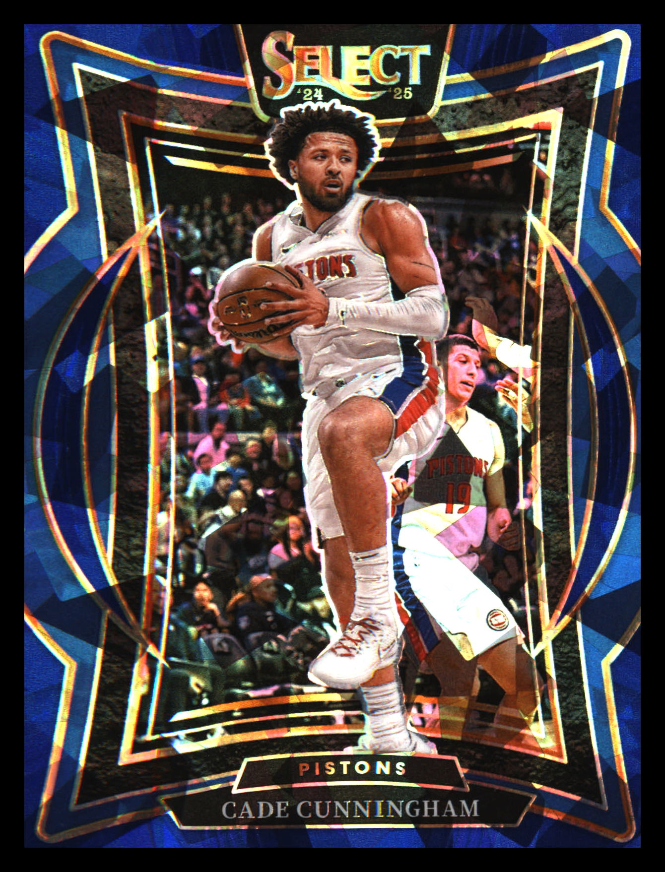 2024-25 Panini Select Blue Cracked Ice Prizm #65 Cade Cunningham
