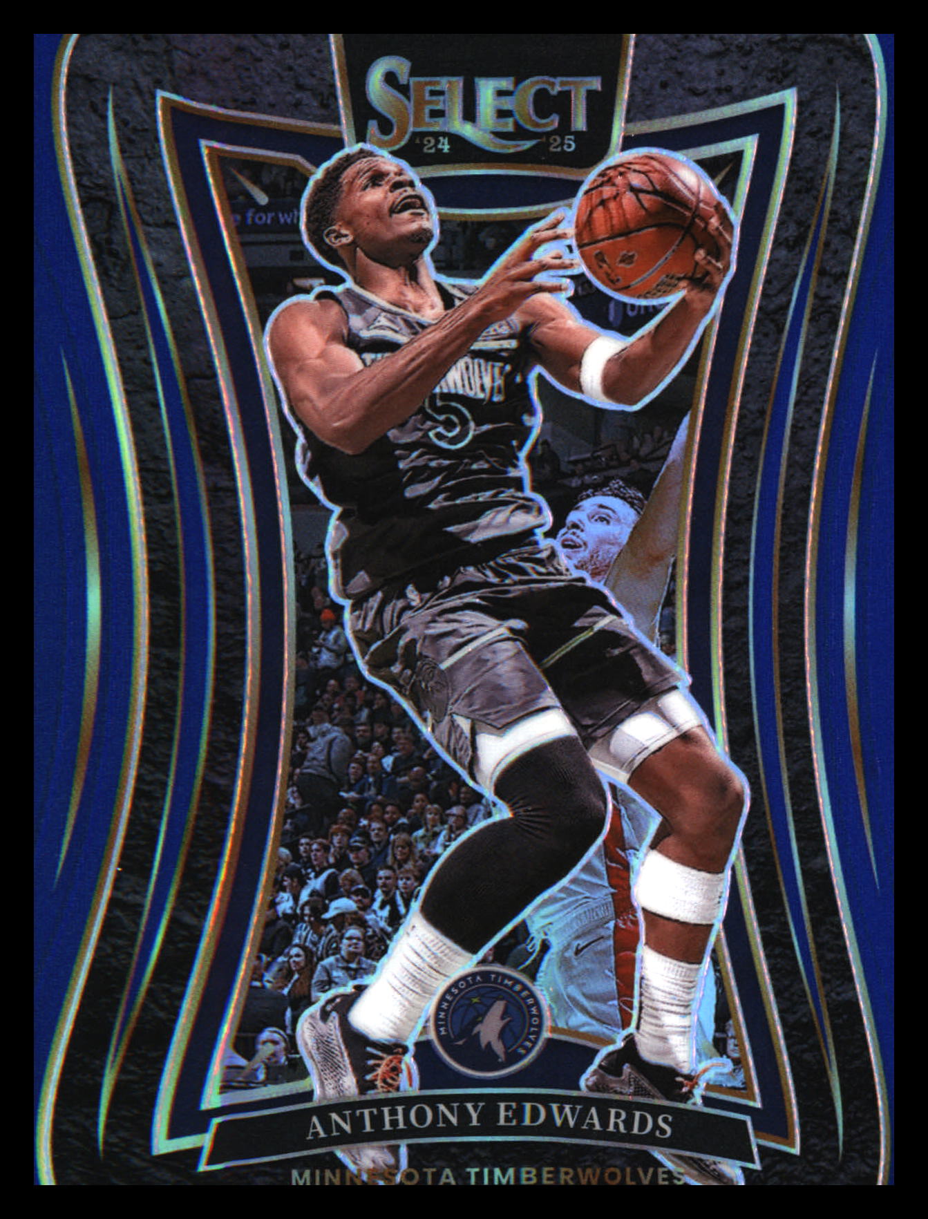 2024-25 Panini Select Blue Prizm #365 Anthony Edwards