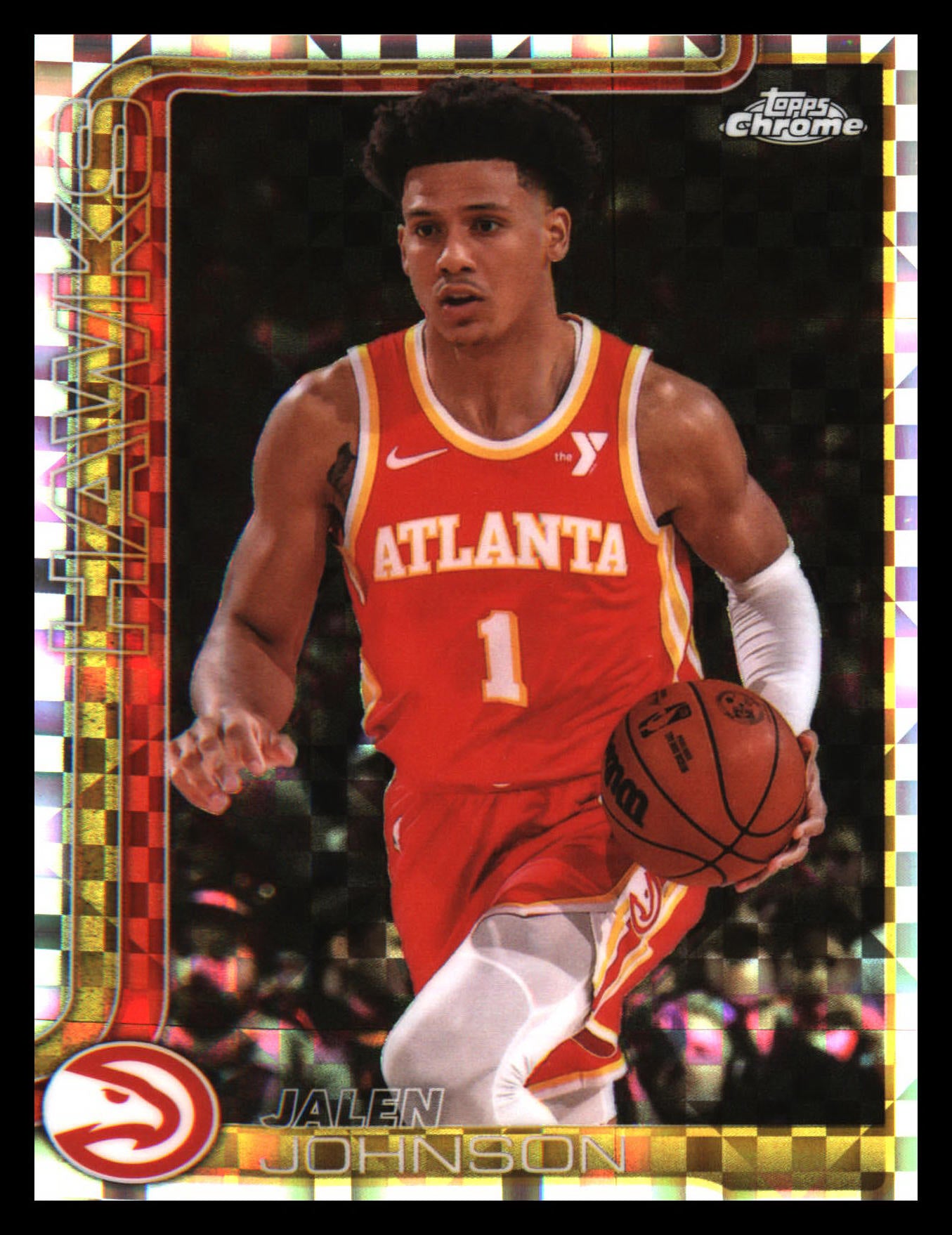 2025-26 Topps Chrome X-Fractor #56 Jalen Johnson