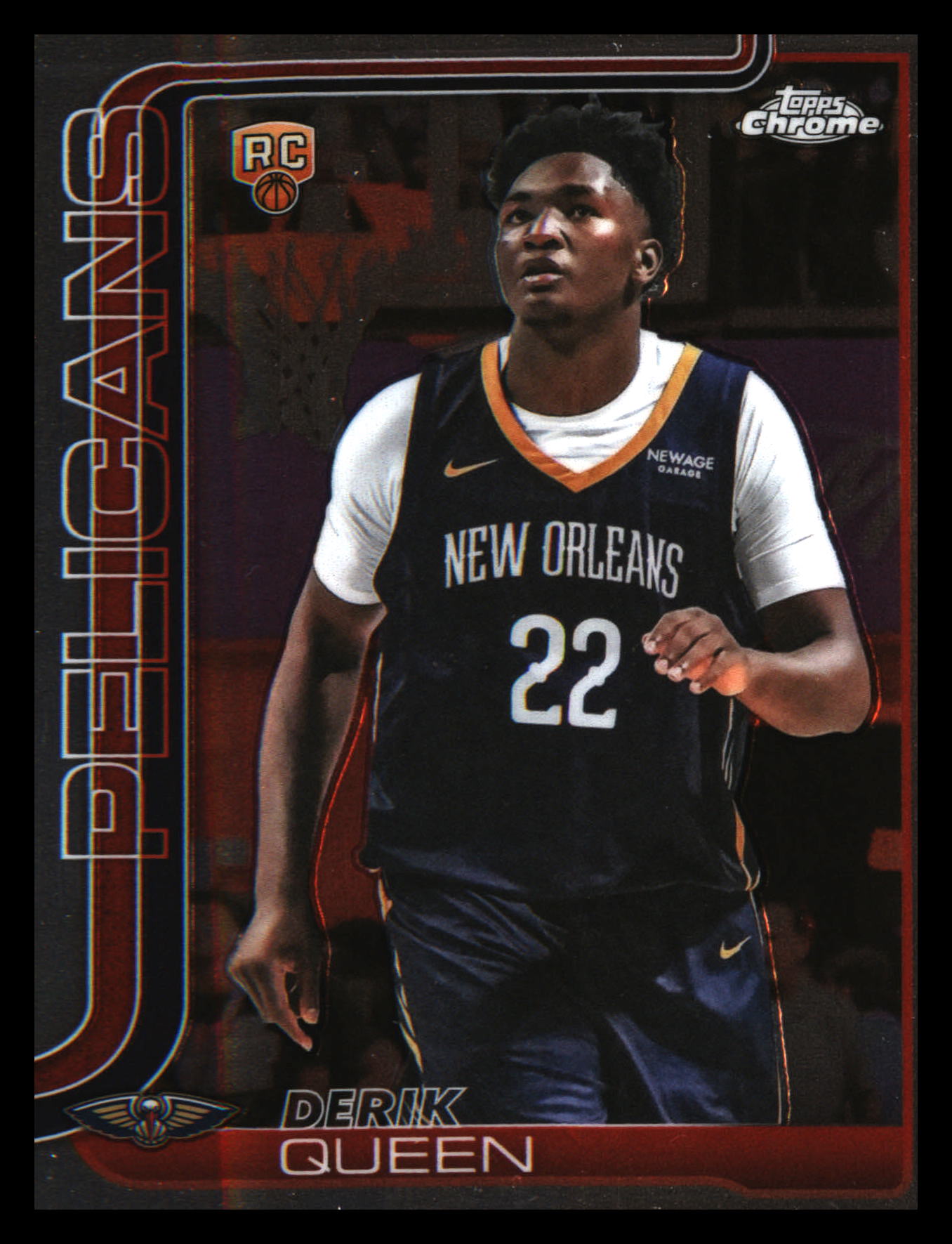 2025-26 Topps Chrome #263 Derik Queen Rookie Rookie