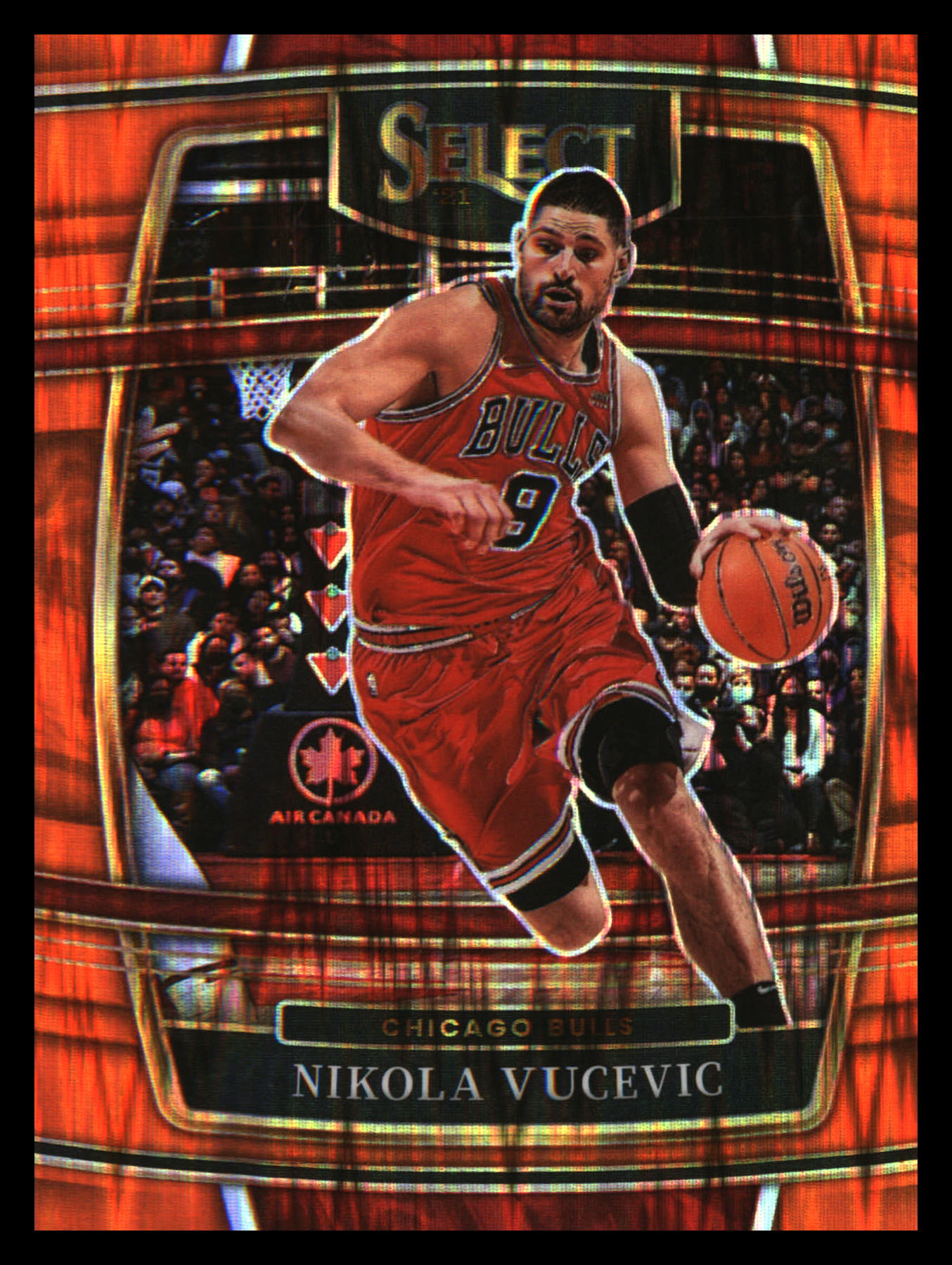2021-22 Panini Select Orange Flash Prizms #92 Nikola Vucevic