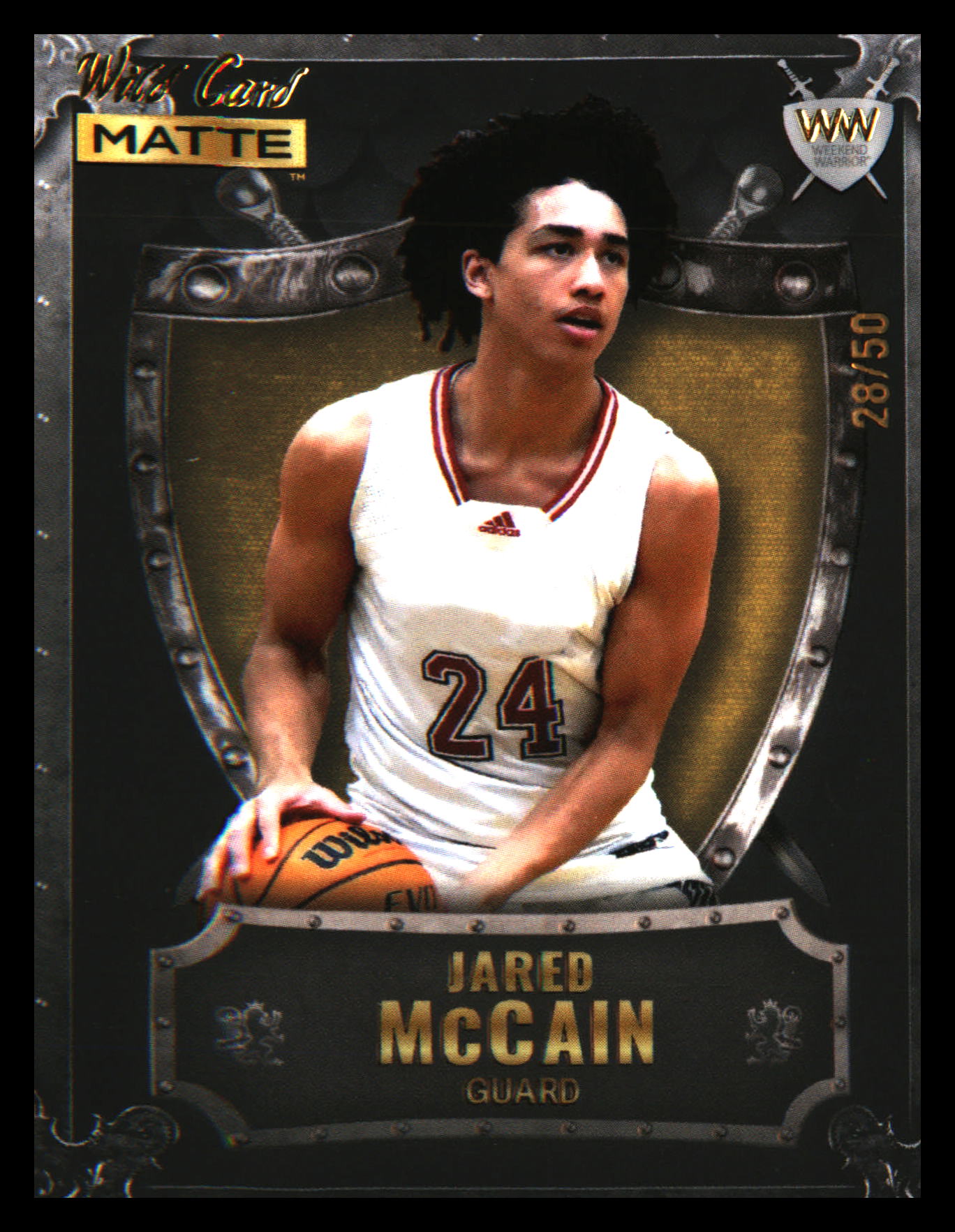 2022 WC Matte Weekend Warrior Silver/Black/Gold #WW-50 Jared McCain /50