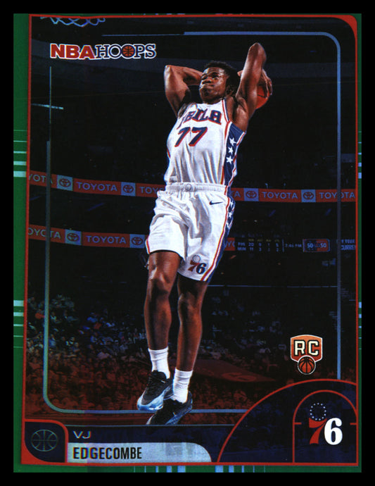 Topps NBA Hoops 2025-26 Basketball VJ Edgecombe Green Foil RC #244🔥🔥