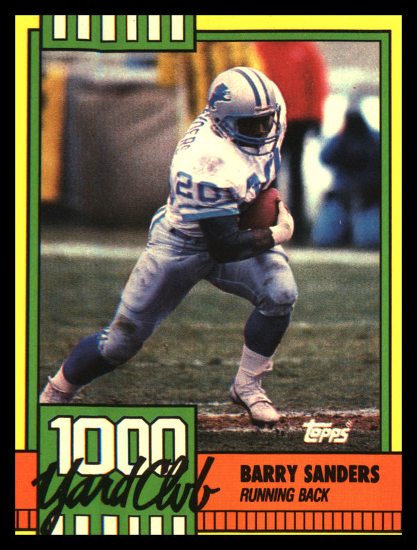 1990 Topps 1000 Yard Club #3 Barry Sanders