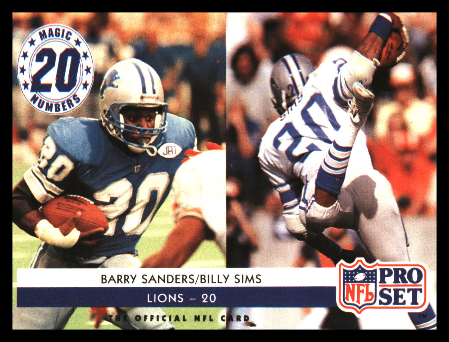 1992 Pro Set #349 Barry Sanders / Billy Sims
