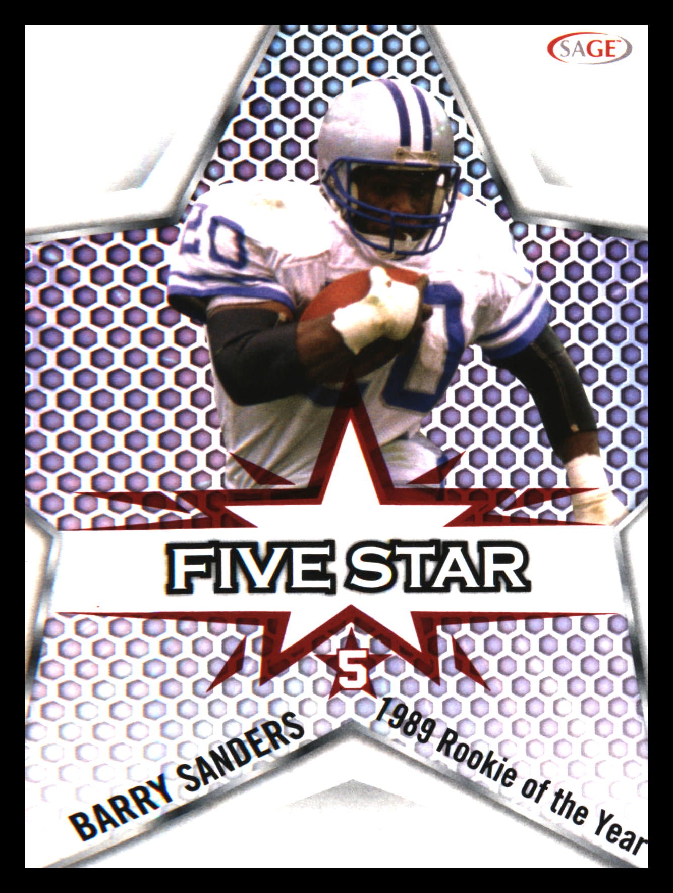 2024 SAGE HIT Five Star Gold #FS-2 Barry Sanders