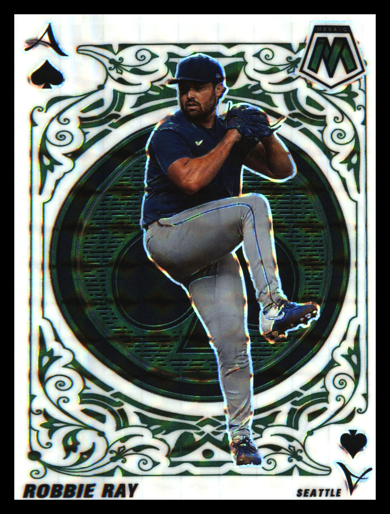 2022 Panini Mosaic Aces Green Mosaic #A-8 Robbie Ray