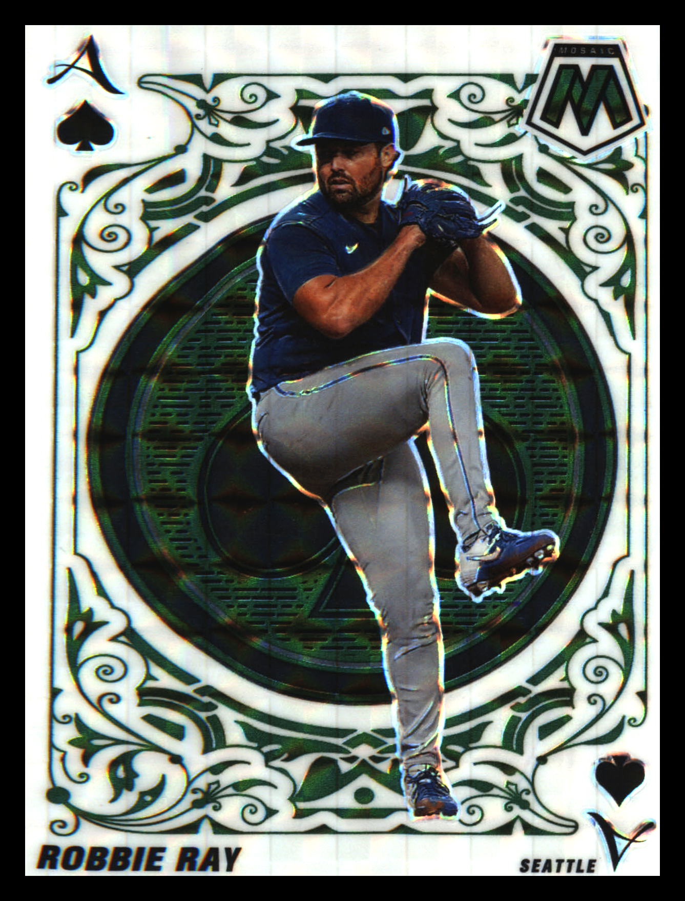 2022 Panini Mosaic Aces Green Mosaic #A-8 Robbie Ray
